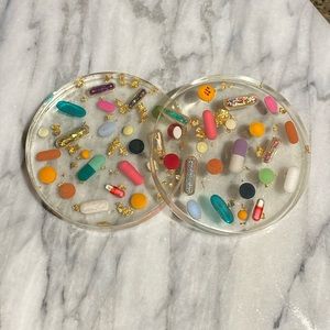 Art by Stephanie Roberts Pill Coasters